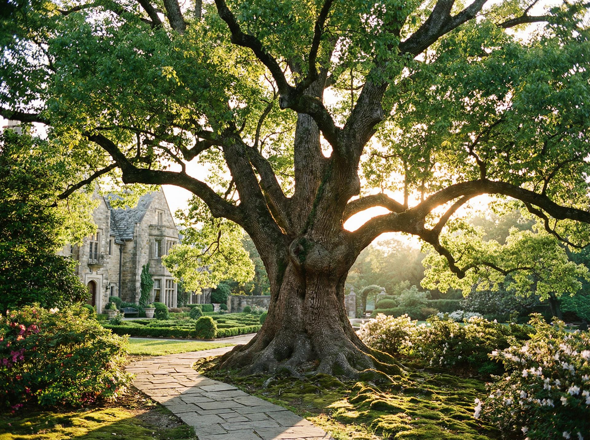 黄色仓库老树植物视频